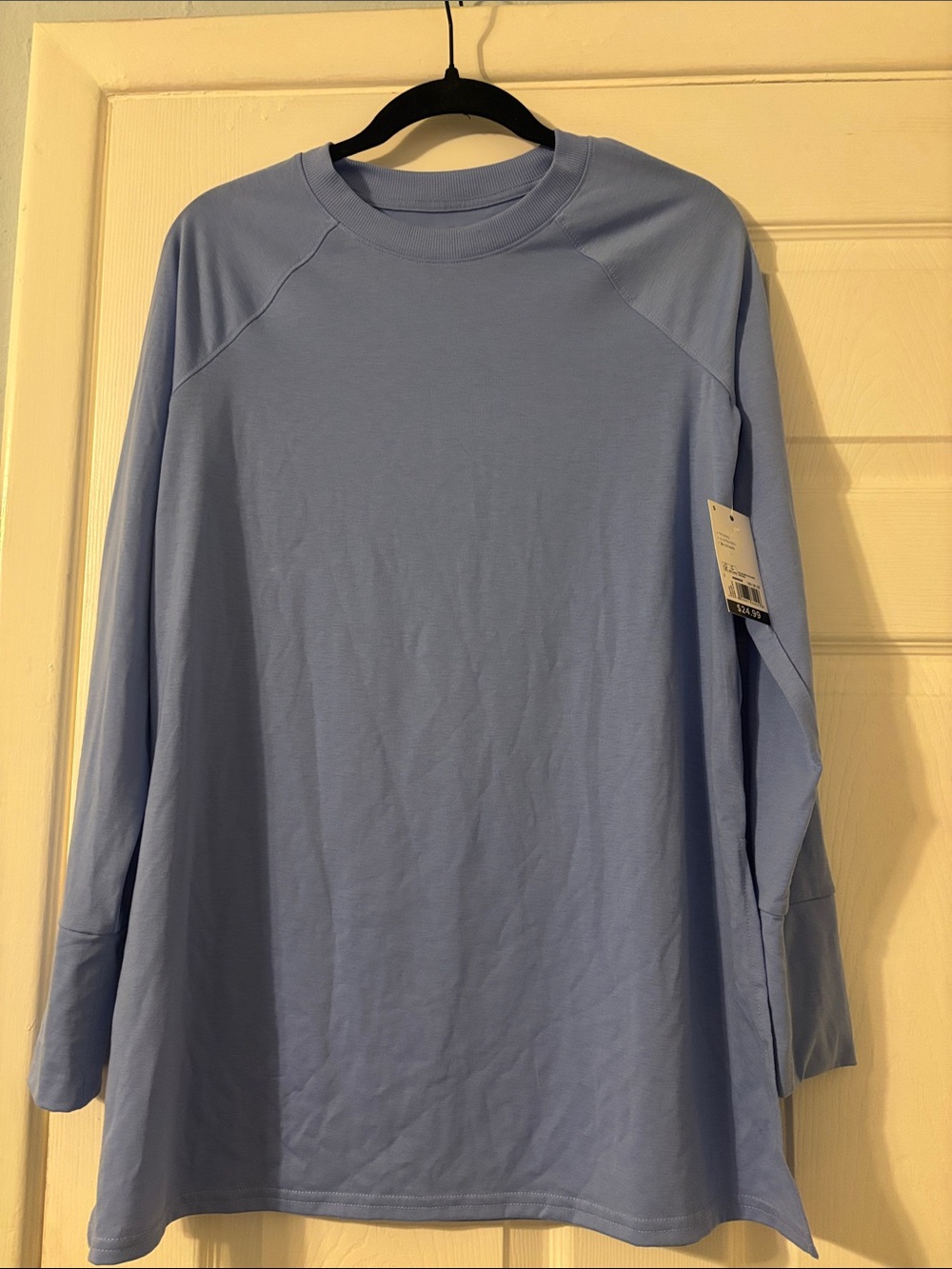 tek gear Light Blue Long Sleeve Crewneck Top